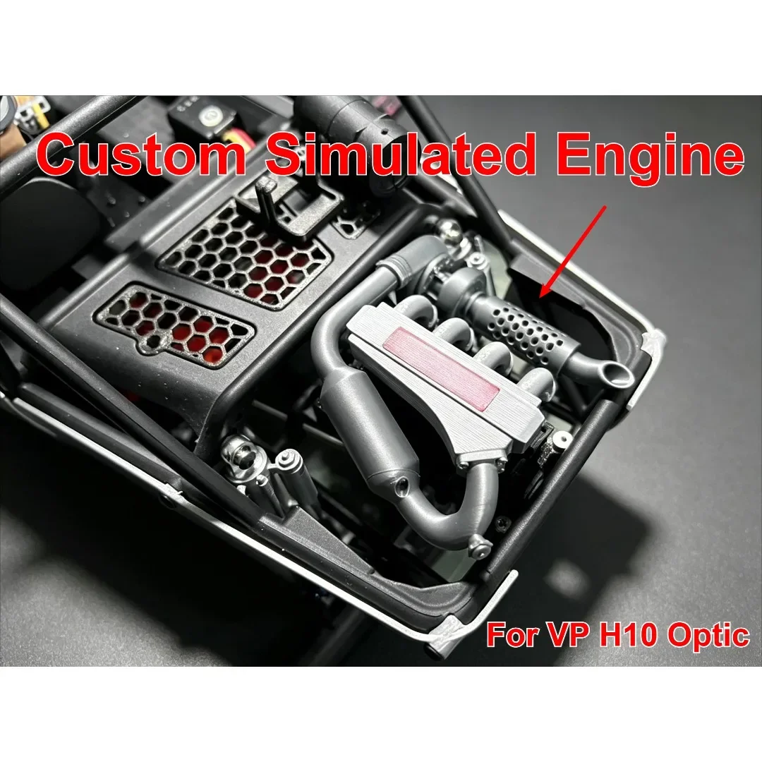 1/10 RC Off Road Car For VP H10 Optic Vehicle Rear Simulated Engine Custom Model Number Decorative Styling Decor Upgrade Parts