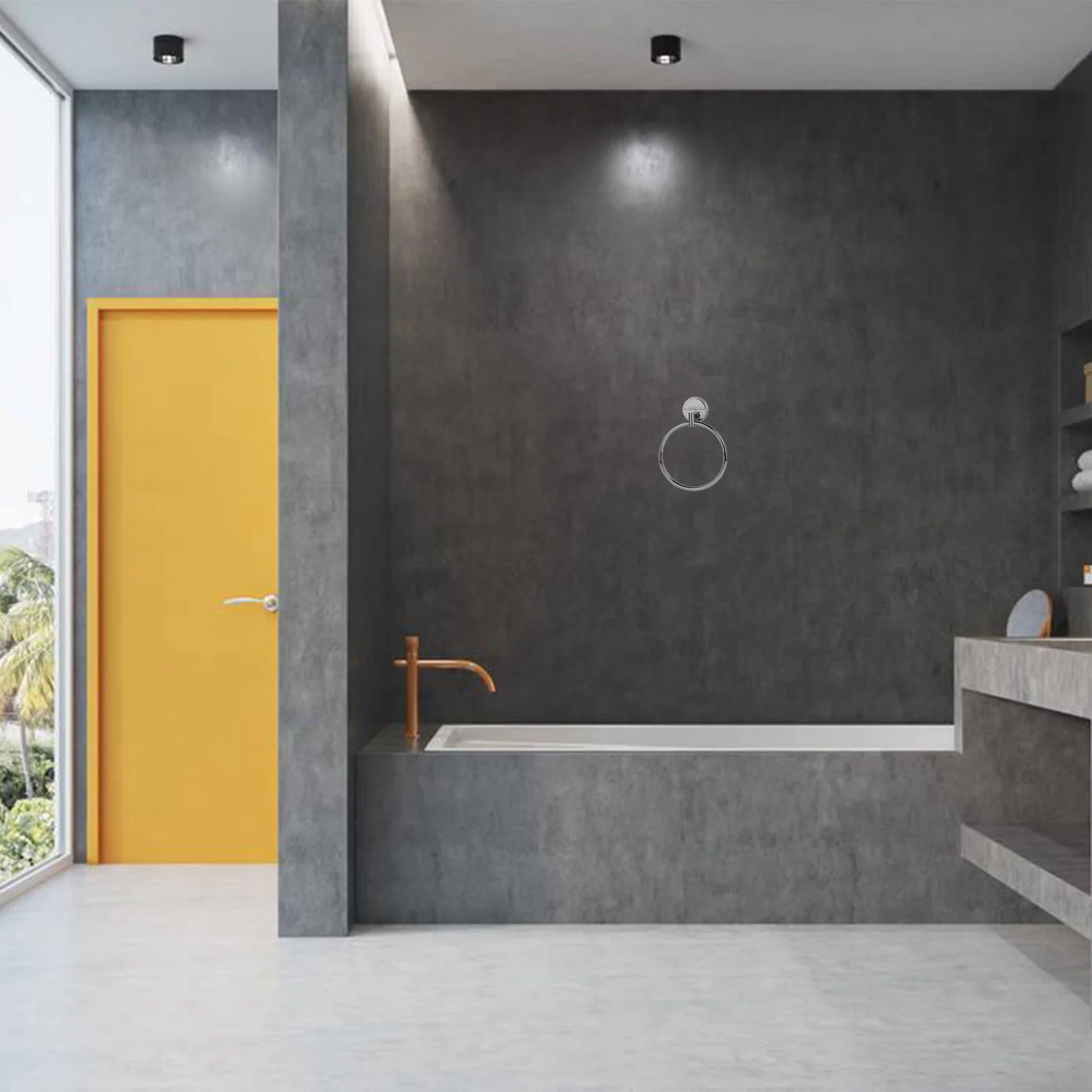 

Stainless Steel Towel Ring Wall Mounted Bathroom Towel Holder For Home Hotel School Public Toilet Decorative Bathroom