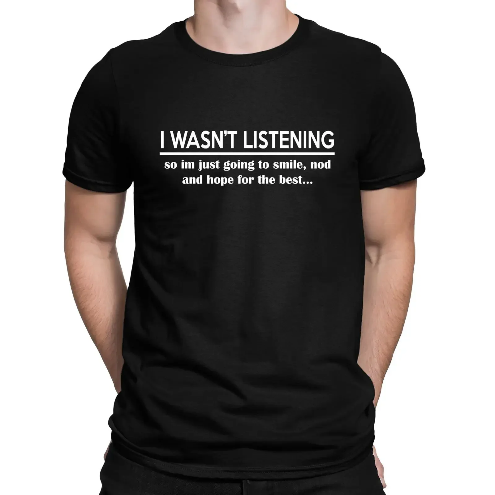 I Wasn amp 39 t Listening Funny Ignorant Sarcastic Slogan Shirt and Kids Sizes vintage Washed Unisex Stylish Soft homme