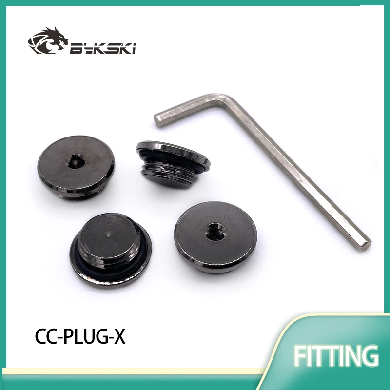 

Bykski CC-PLUG-X Brass Ultra Thin Inner Hexagon Water Stop Sealing Lock Computer Water Cooling Acessories G1/4" Fitting End Plug