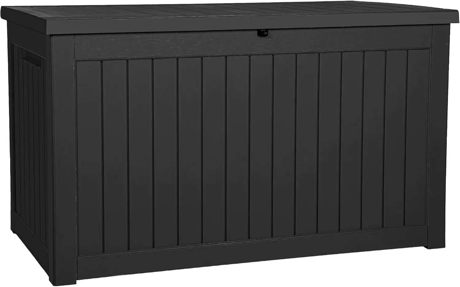 XXL 230 gallon large outdoor storage box, suitable for courtyard furniture, outdoor mats, weather resistant resin (black)