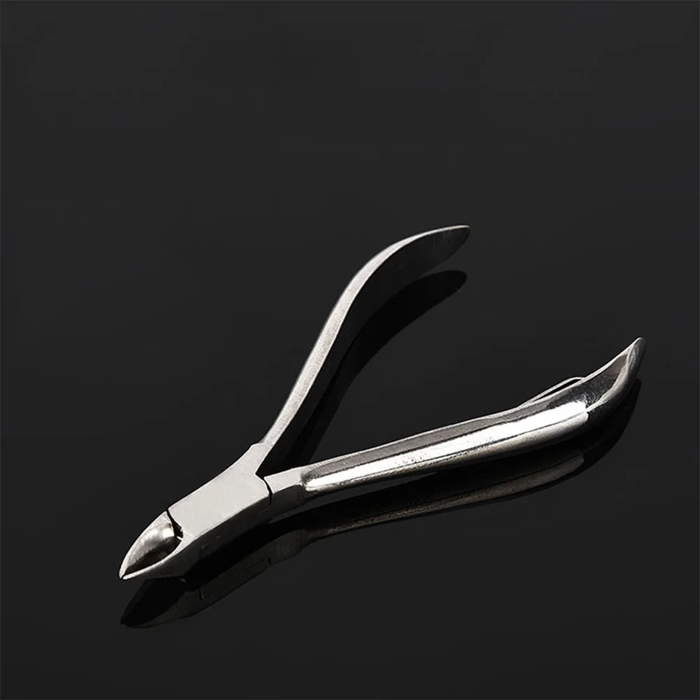 

2pcs Stainless Steel Dead Skin Cuticle Trimmer Set Curved Handle Nail Cleaner Dual Sided Tool Manicure Pedicure Rasp File