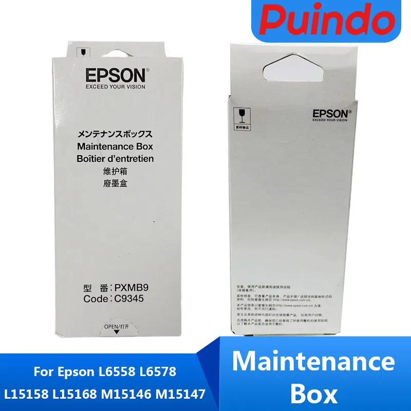 caixa de manutencao pxmb9 c9345 para impressora epson l6558 l6578 l15158 l15168 m15146 m15147 l8058 l18058 original 01