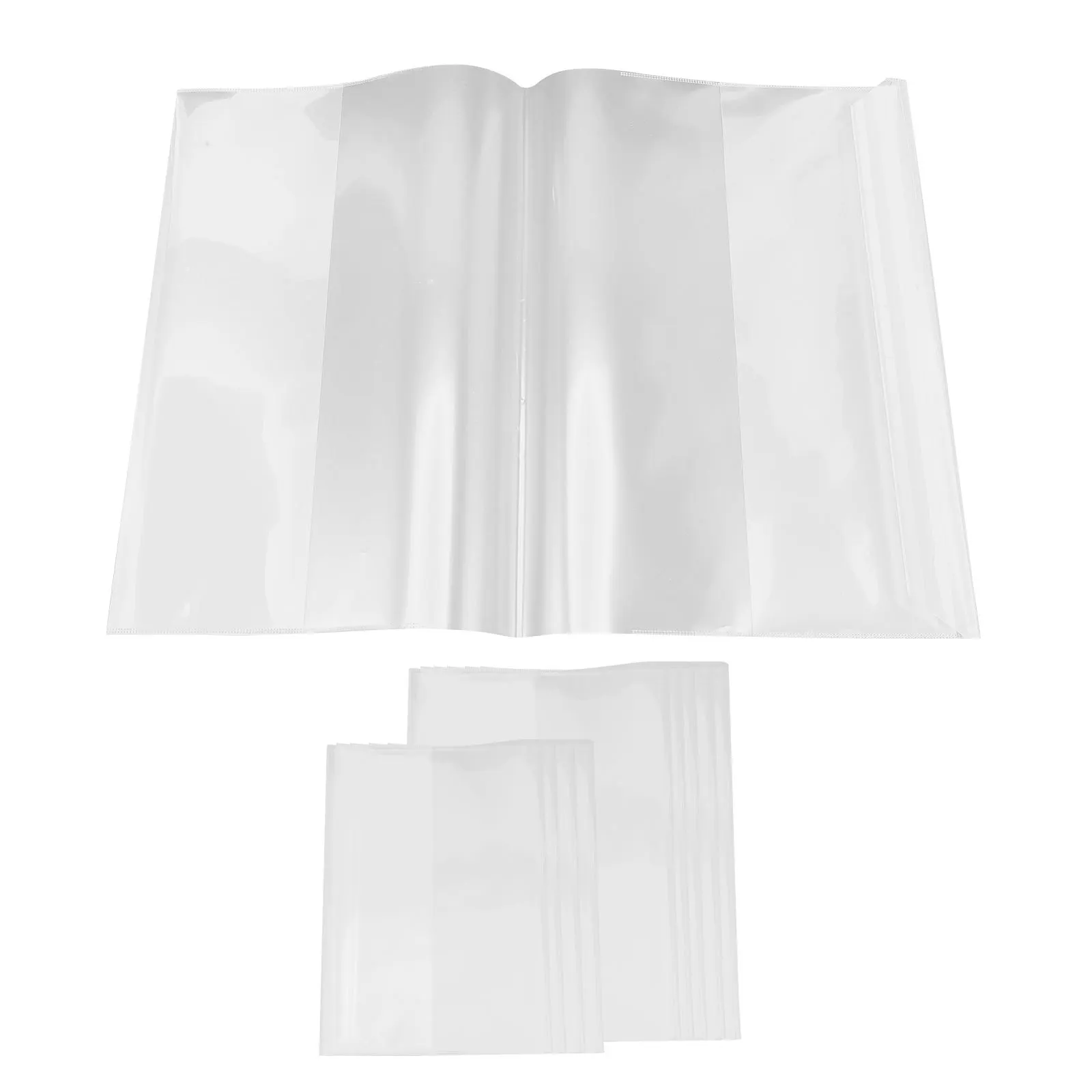 20 قطعة غطاء كتاب شفاف من البلاستيك الشفاف الأكمام طبقة رقيقة واقية للكتب المدرسية الطلاب غلاف الكتاب المدرسي