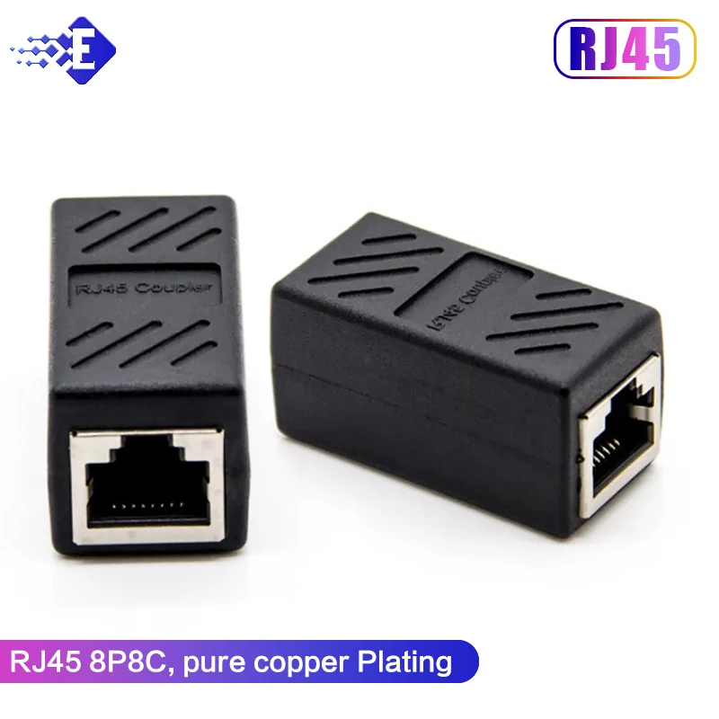 RJ45 Connector Network Extender Ethernet Kabel RJ45 Extender Adapter Gigabit Interface Female To Female Network Connector