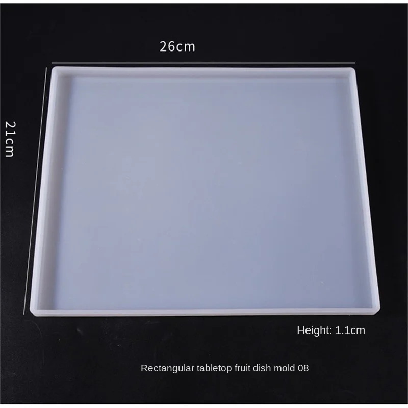 Large Rectangle Tray UV Resin Mold Crystal Epoxy Silicone Mold for DIY Fruit Disc Tea Plate Tabletop Coaster Making Molds Tool