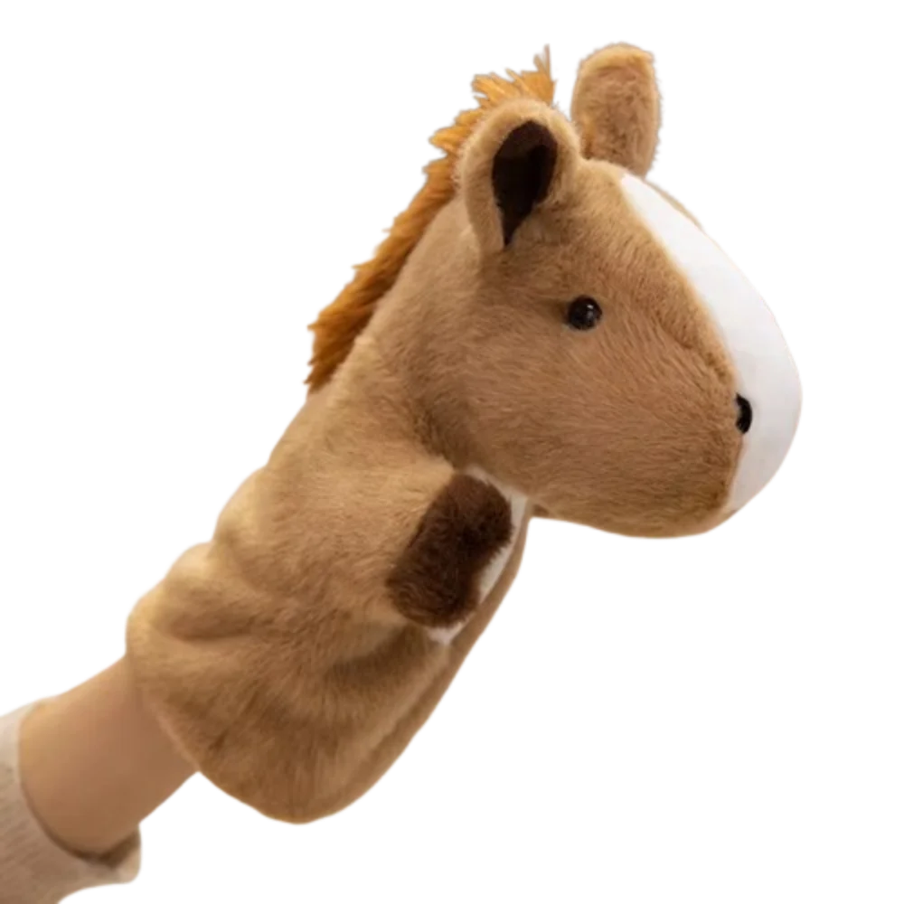 

Storytelling Animal Horse Hand Puppet Simulation Early Education Hand Finger Story Puppet 25cm Soft Stuffed Plush Horse Toys