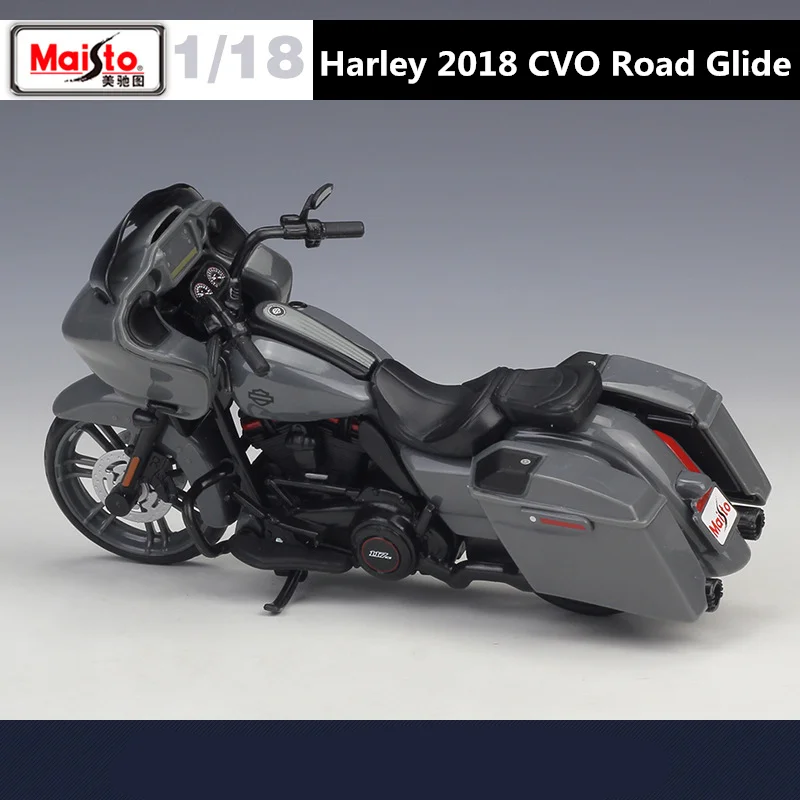 Maisto 1:18 Harley 2018 CVO Road Glide Alloy Sports Motorcycle Model Metal Street Racing Motorcycle Model Simulation Kids Gifts