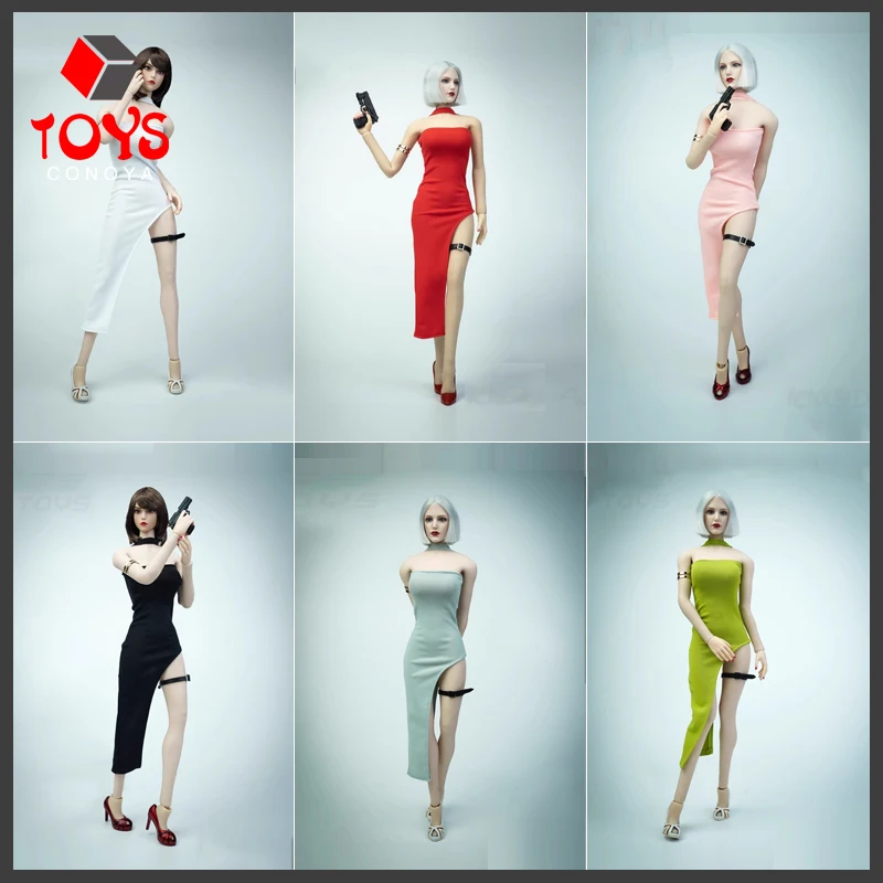 ICE TOYS IC1009 1/6 Scale Female Fashionable Sexy Side Slit Suspender Tactical Dress For 12-inch Action Figure Body Model Toys