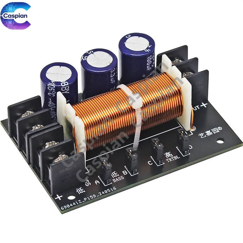

400W High-Low Frequency Bi-Amp Crossover, Solderless DIY Adjustable Universal Speaker Crossover for 2-Way Audio Systems
