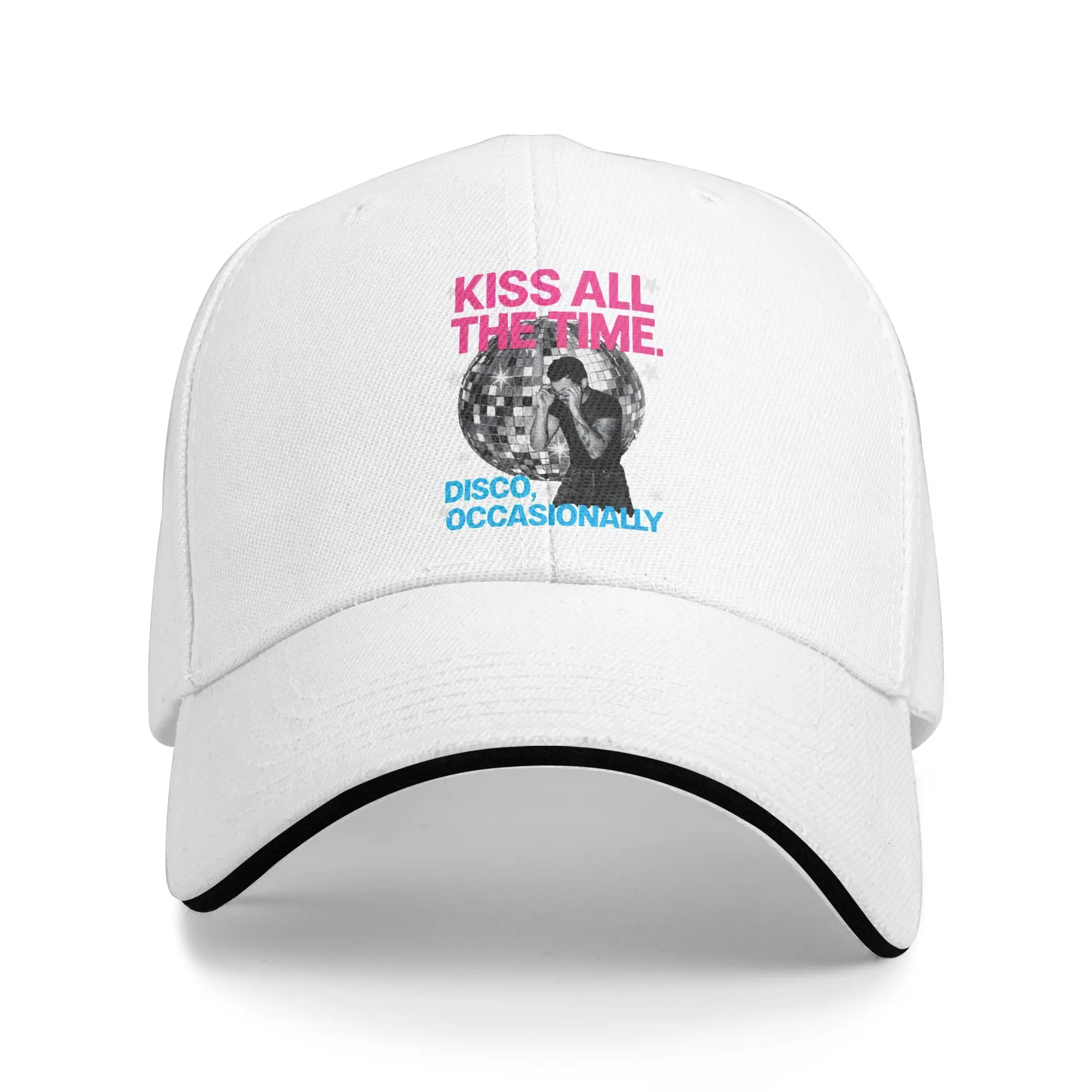 Harrys Styles Kiss All The Time Disco  Baseball Cap Hip Hop  Sandwich Caps for Men Women Adjustable Headwear Sport