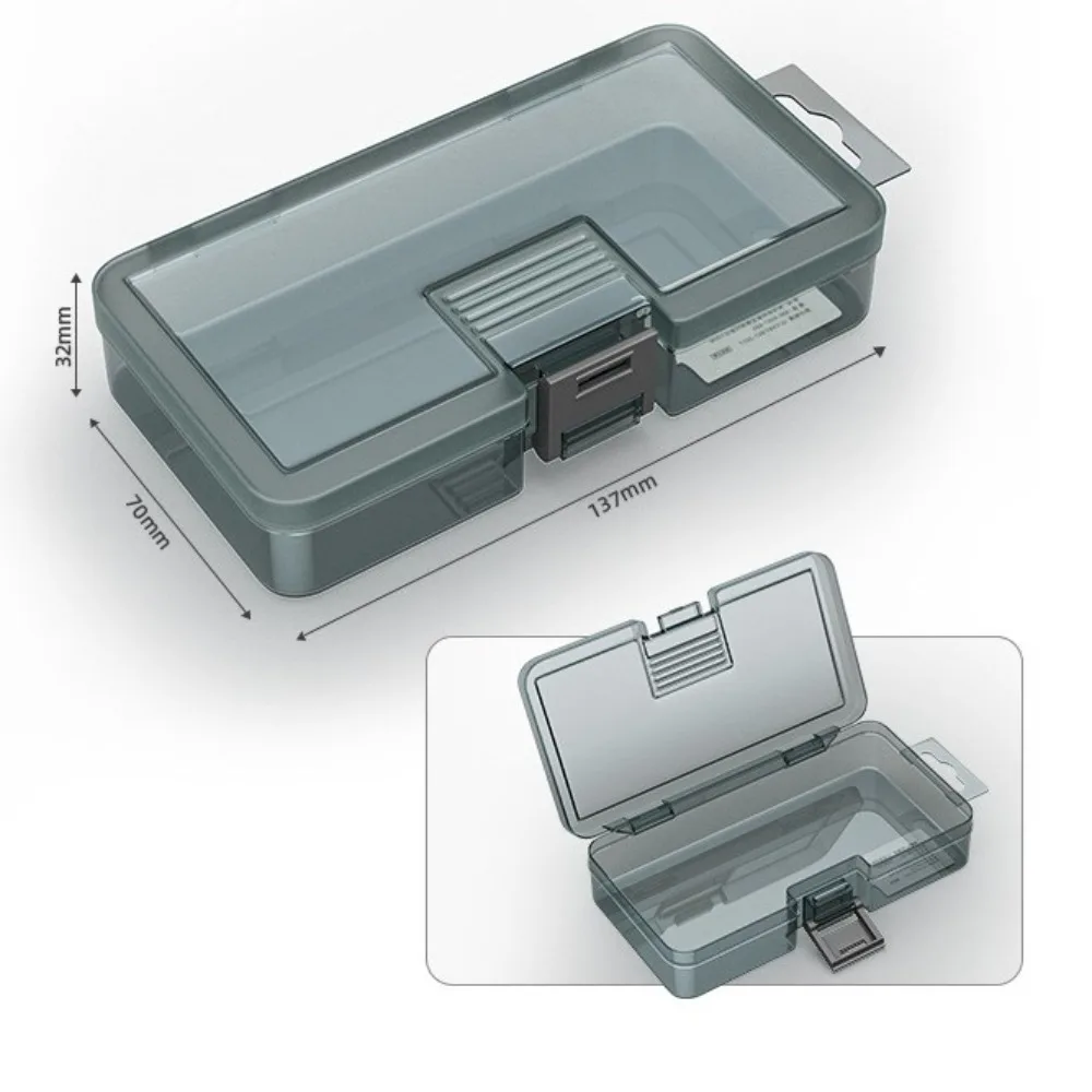 Thickened Plastic Tool Parts Box Drill Bit Accessories Transparent Tool Classification Case Removable Grid Multifunction