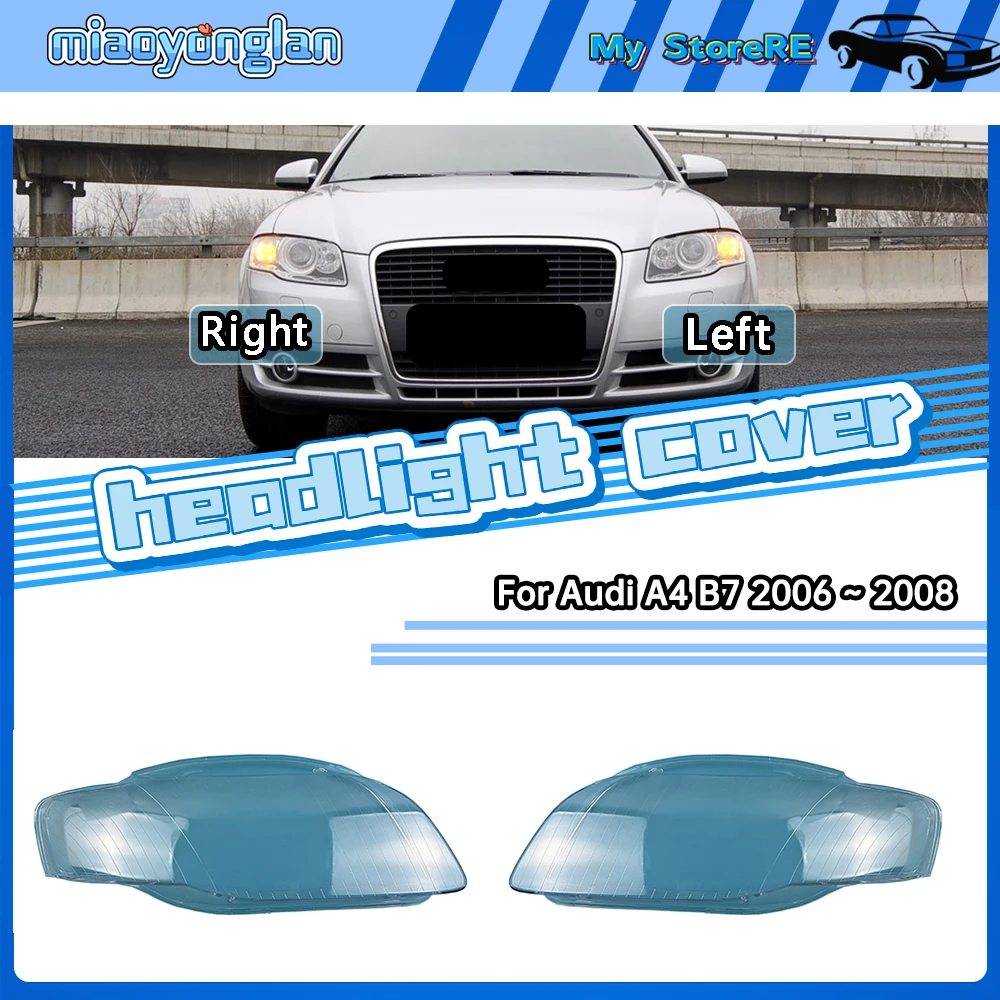 

For Audi A4 B7 2006 2007 2008 Transparent Headlamp Shell Lampmask Lamp Shade Headlight Cover Replace The Original Lampshade