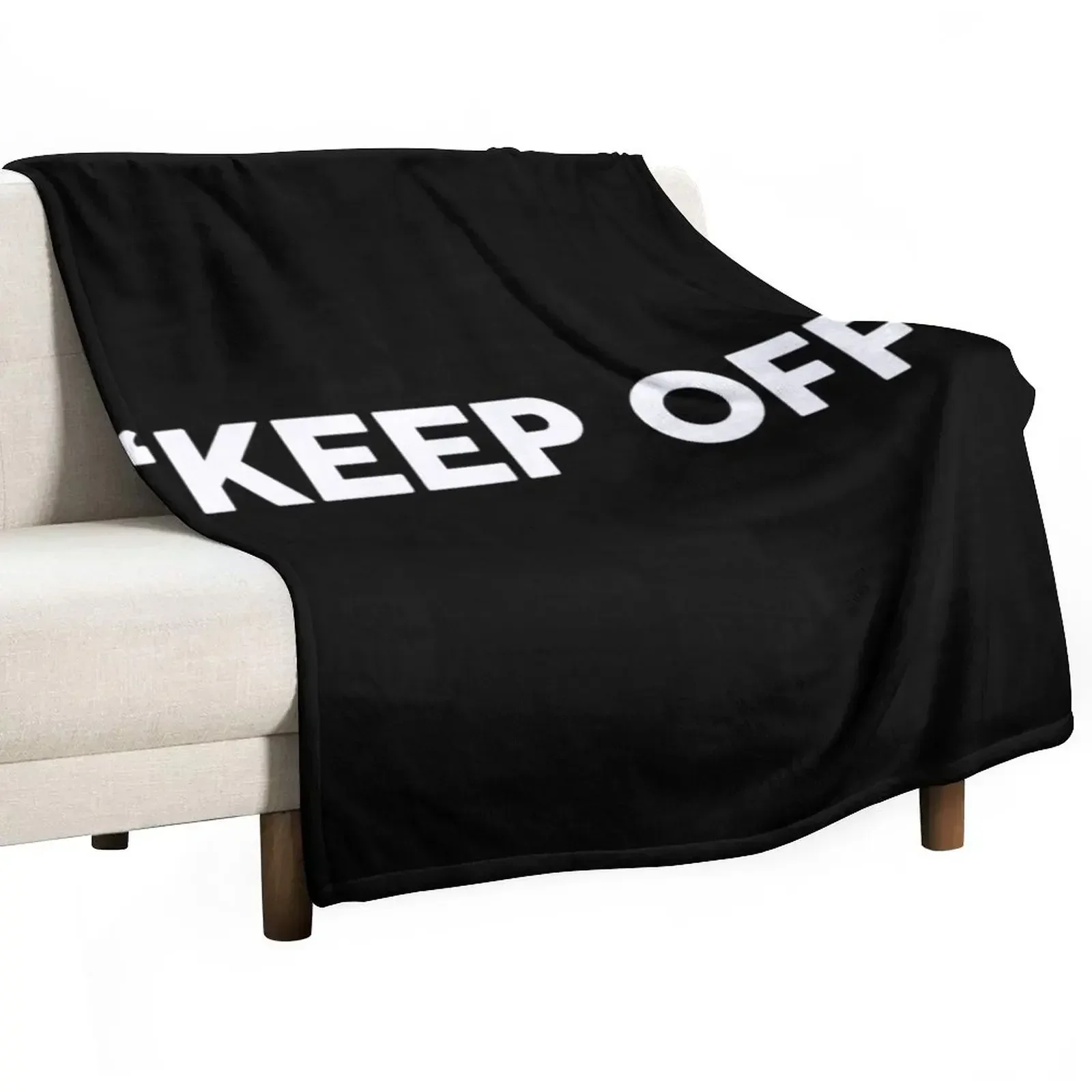 KEEP OFF - WHITE Throw Blanket Sleeping Bag Sofas Blankets