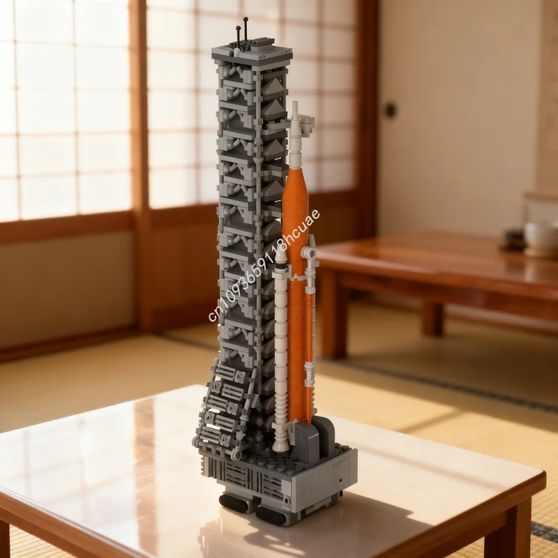 

616 шт. MOC Icons Artemis I, система космического запуска, миниатюрная модель, строительные блоки, игрушка, архитектура, Рождественский подарок, образовательная идея