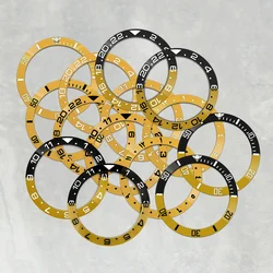 38mm Black Yellow Sloping Ceramic BezelFit for SKX007 SRPD SUB Men's Diving Mechanical Watch Bezel Inserts Ring Replacement