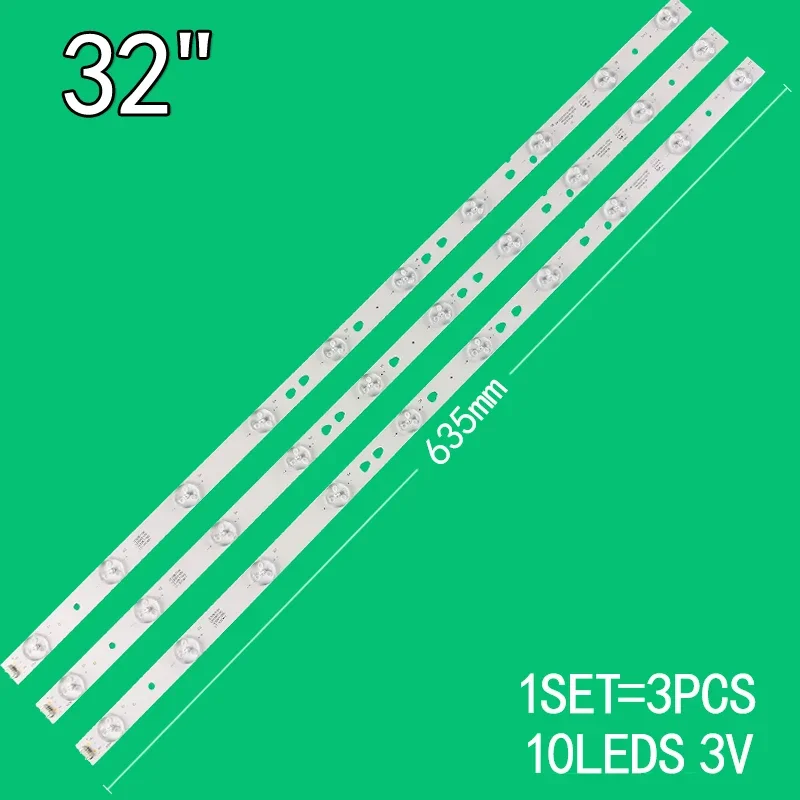 3 stks = 1 set voor Haier 32-inch LCD TV LED315D10-07 (B) 30331510219   32PAL535 LT-32C461 LE32B8000T LED32S39T2S MTV-3229LTA2 LE 328500 T