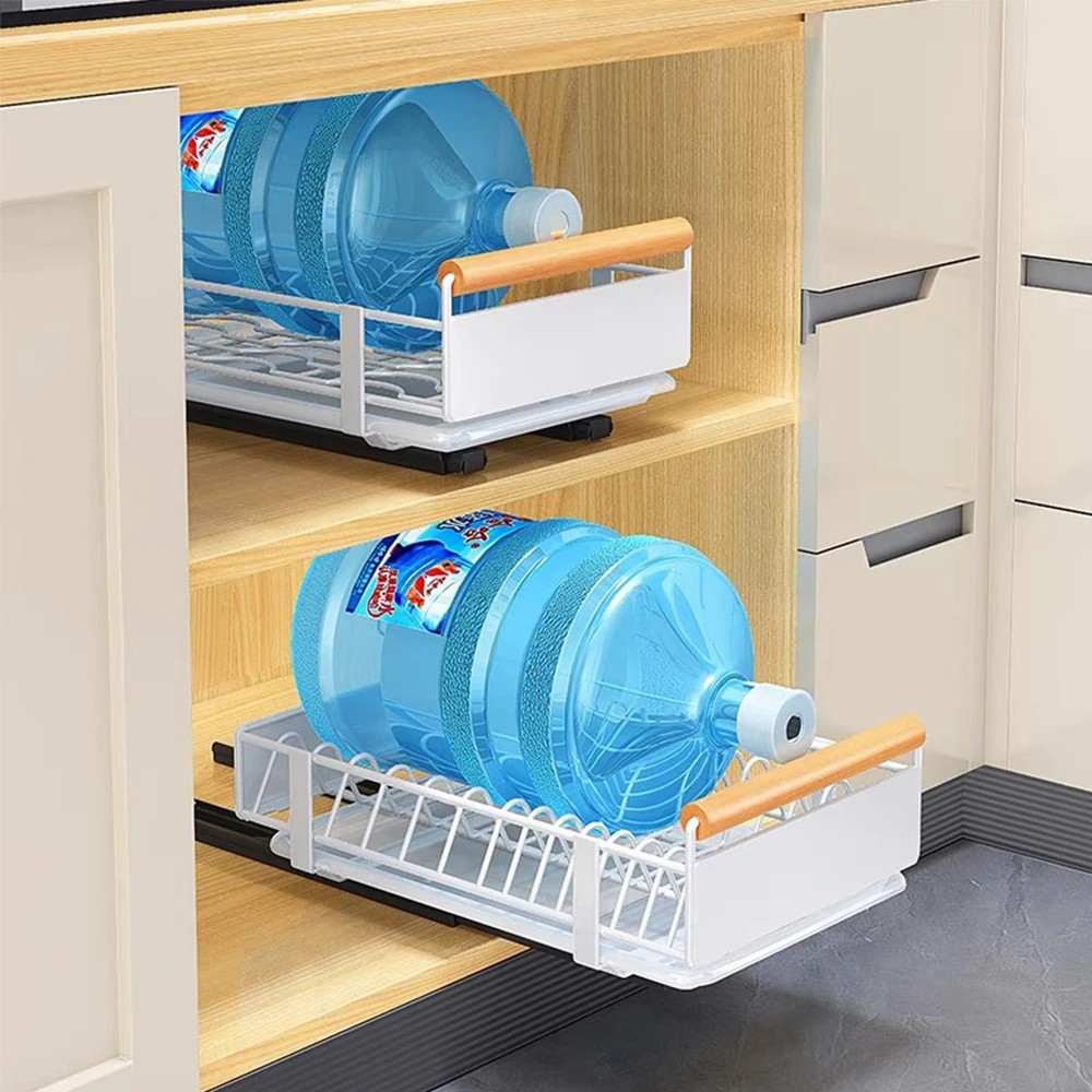 Kitchen Storage Rack Pull Out Sliding Drawer Seasoning Bottle Can Spice Storage Rack Drawer Storage Tray Shelf Kitchen Organizer