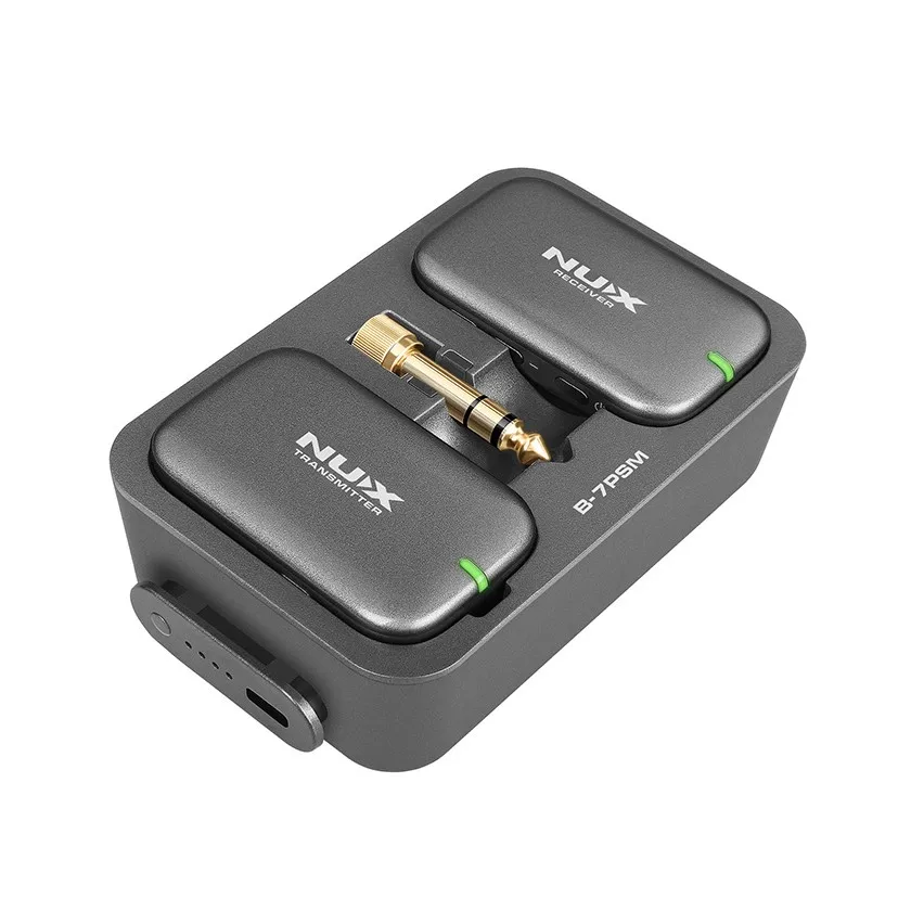 NUX 5.8 GHz Wireless In-Ear Monitoring System 24-bit / 40 kHz High-quality STEREO Audio Transmitting NUX B-7PSM