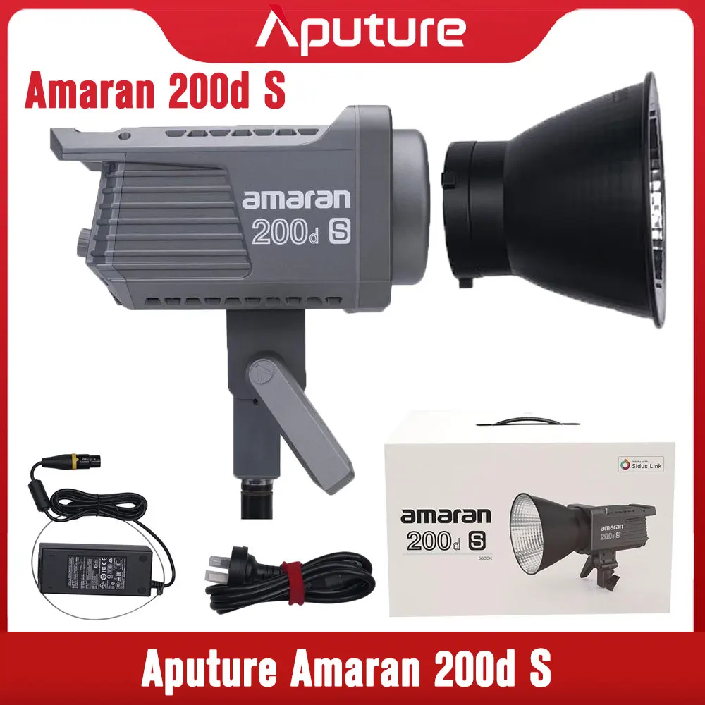 Amaran 200D S LED Video Light 5600K Daylight Bluetooth App Control 8 Lighting Effect DC/AC Power Supply for Video Studio by Aput