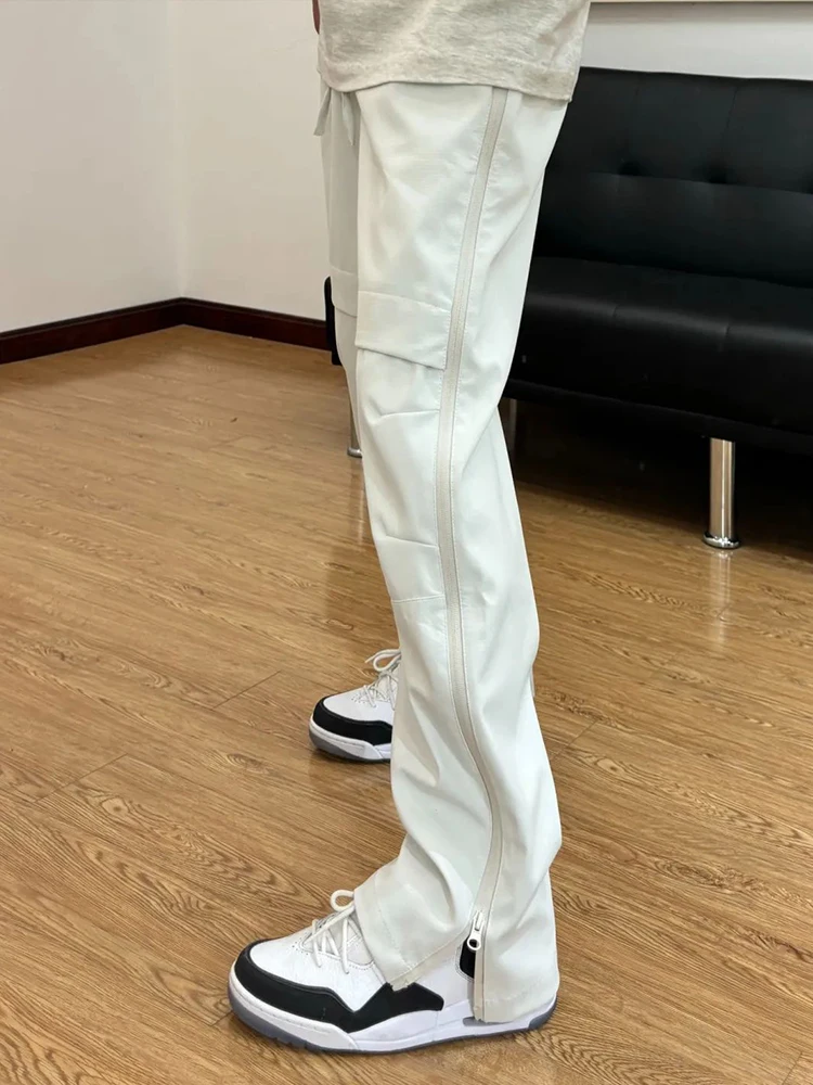 

Men's Outdoor Climbing Pants American Functional Waterproof Zipper Soldier Casual Trousers Straight Leg mid Low Waist