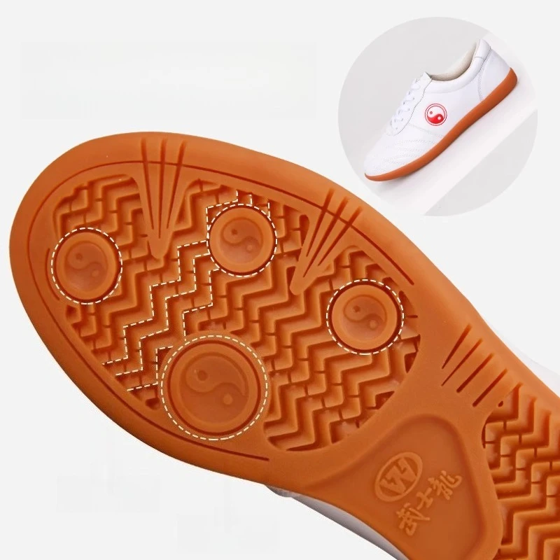 جلد البقر الأصلي الاصطناعية LeatherTai Chi أحذية للكونغ فو وشو فنون الدفاع عن النفس لينة مرنة وحيد خفيفة الوزن الرجال النساء #4