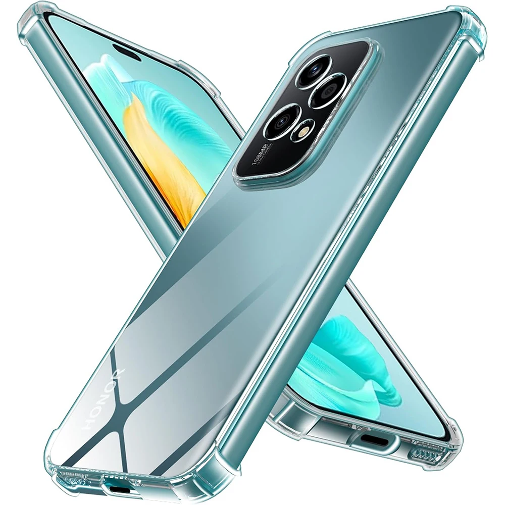 Stoßmatte, stoßfeste Silikonhülle für Huawei Honor 200 300 400 90 70 50 Pro Lite Smart Clear Ultra Thin Cover Transparente Hülle