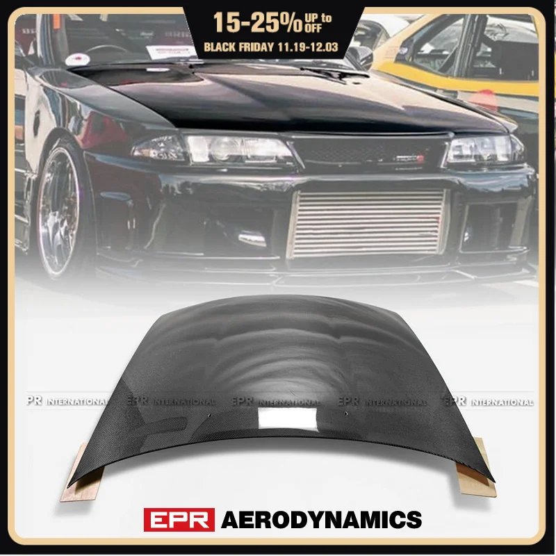 

For Nissan R32 Skyline GTR OE Style Carbon Fiber Glossy Finished Front Hood Car accessories Exterior kit