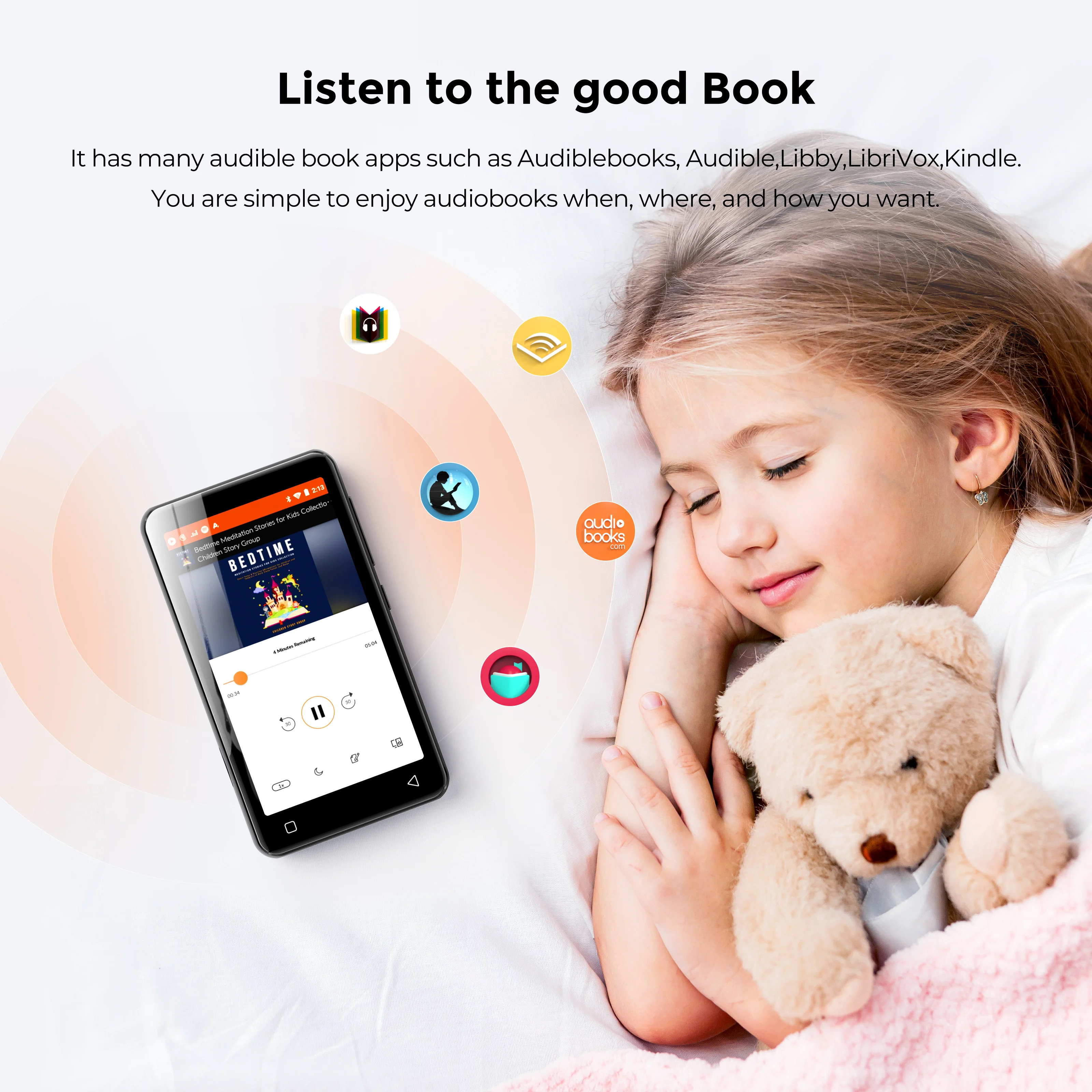 مشغل MP3 مكبرات صوت بلوتوث وواي فاي، مشغل صوت رقمي يدعم سبوتيفي، ديزر، راديو السيارة، ما يصل إلى 1 تيرابايت