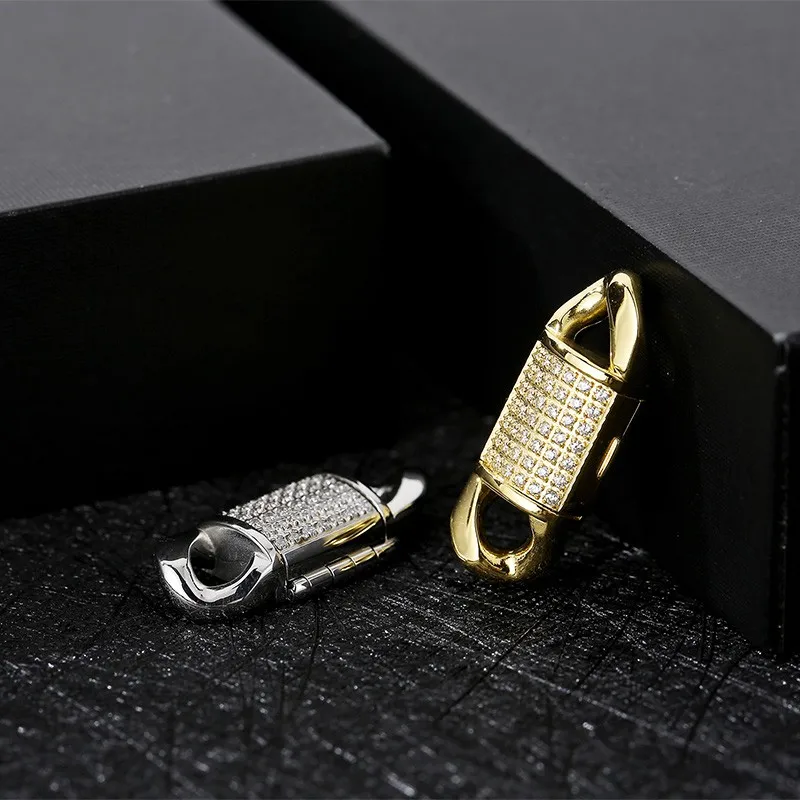 1pcs High-grade Zirconia Clasps Stainless Steel Jewelry Finding Clasp Hooks for Diy Necklace & Bracelet Chain Making