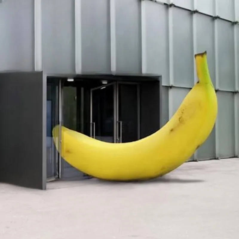 

Garden decoration fiberglass, yellow bananas, statues