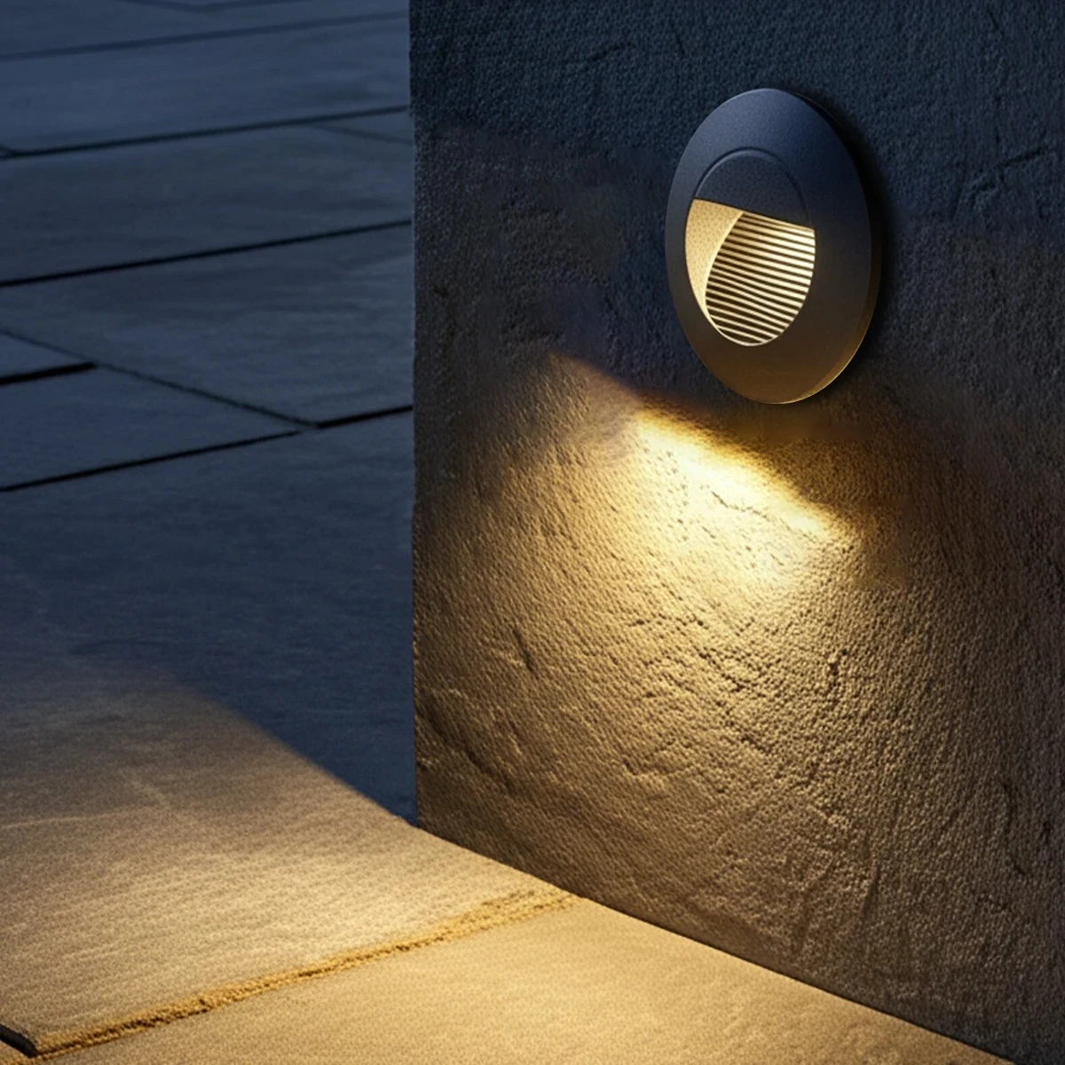 Modern Minimalist IP65 Waterproof Aluminum Step Light, Outdoor Inground Stair Lighting for Deck, Patio, and Garden Steps