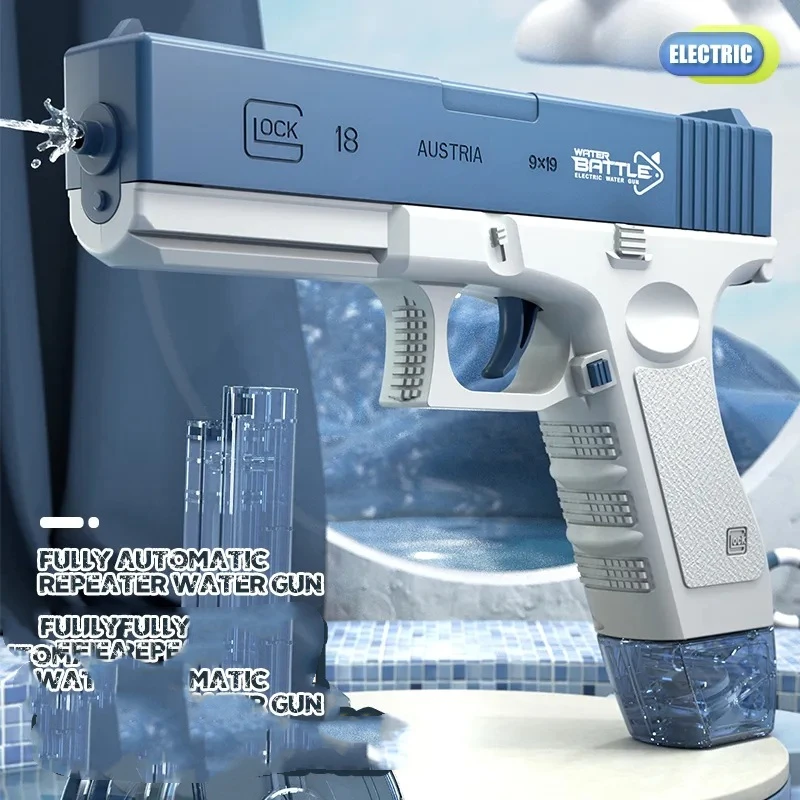 Kids Water Gun Toy High Pressure Water Gun Outdoor Pool Garden Fight Games Automatic Absorb Water Watergun Toys