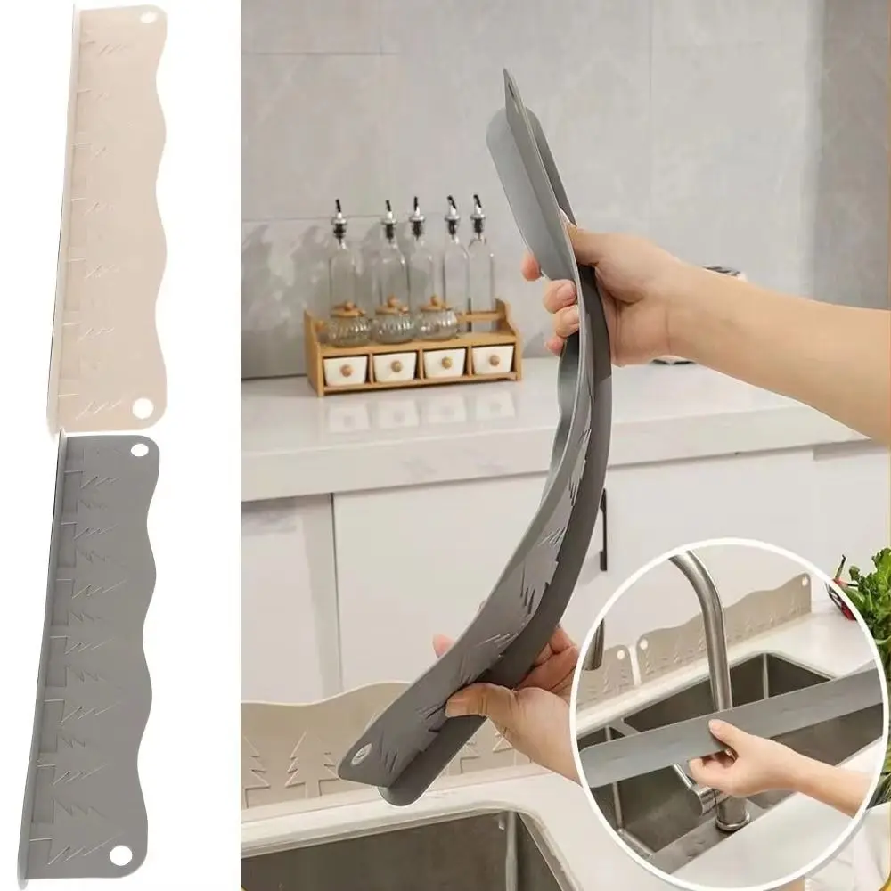 

Household Kitchen Water Baffle Soft Reusable Sink Splash Guard Practical with Suction Cup Water Blocking Board Protect Clothes