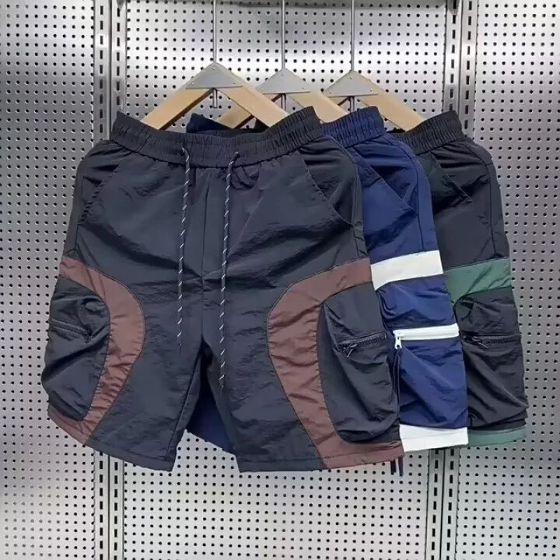 

Мужские повседневные шорты, летние новые американские уличные быстросохнущие брюки-карго, популярные универсальные брюки длиной до колена с карманами