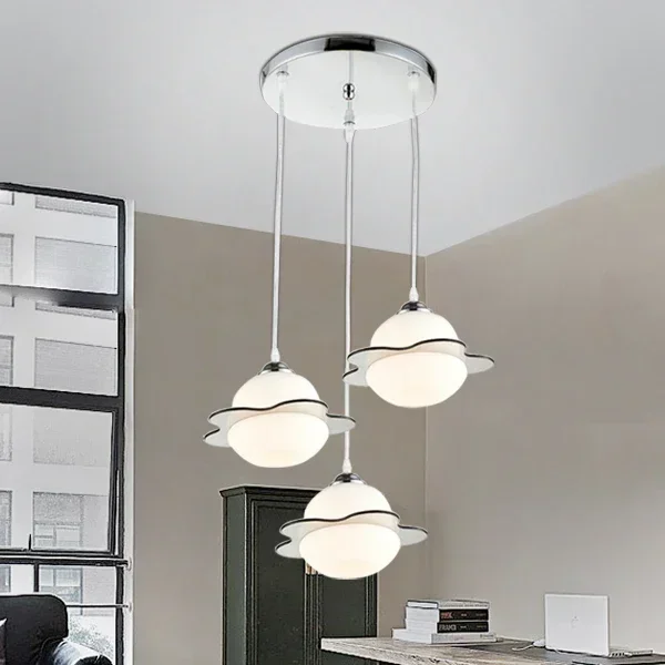 Led modern restaurant hanging lamp personality bar dining room lamp three table dining table lamp