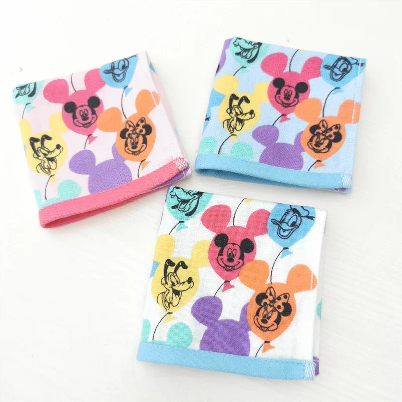 Disney Towel Cartoon Cotton Children Kids Handtowel Boy Girl Adult Face Towel Minnie Mickey Mouse Water Absorbing Towel 24x24cm