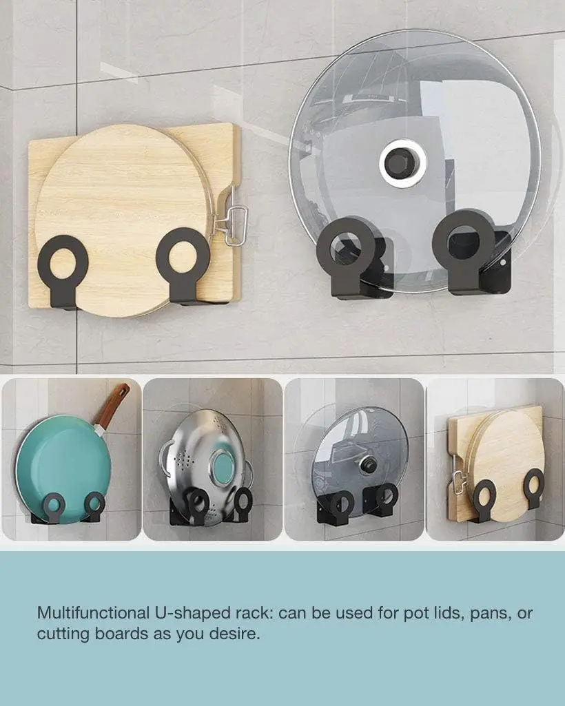 l-Mounted Kitchen Organizer Set - Plate Holder, Bowl Holder, Pot Lid Holder/Cutting Board Holder, Knife Holder, Spice Rack,
