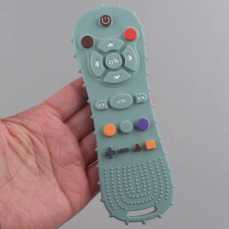 1pcs เด็กรีโมทคอนโทรล Teether ซิลิโคนเด็ก Anti-กินถุงมือ Pacifier สร้อยข้อมือ Teething Stick กัดของเล่น