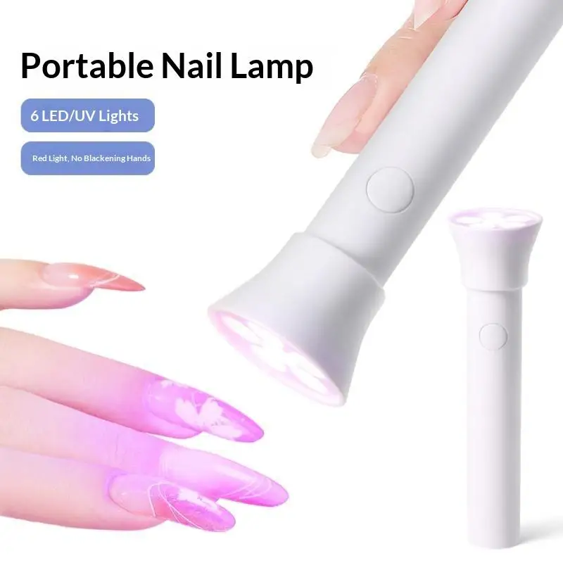 Handheld UV Light For Gel Nails Mini Cordless Rechargeable Nail Lamp Fast Curing Gel Polish Dryer