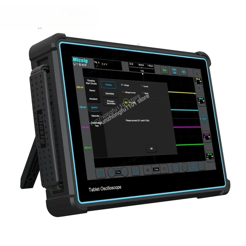 ATO2004 Automotive Tablet Oscilloscope 4CH 200MHz 2GSa/s Digital Diagnostic Scope with 10.1‑Inch Full Touch Screen
