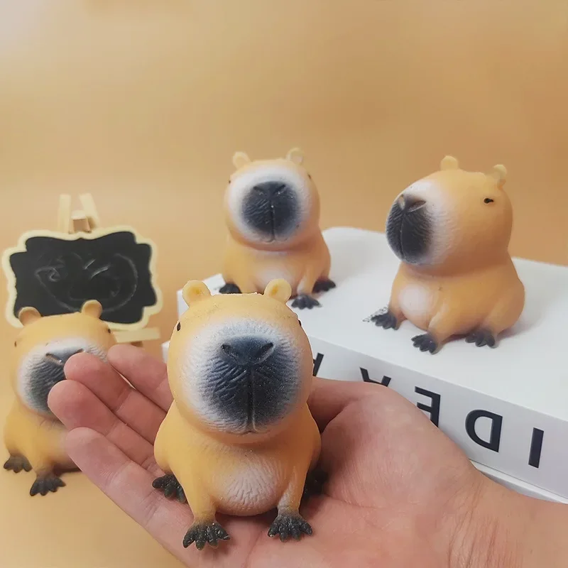 1-20PCS New Cute Cartoon Capybara Pinching Toy Mochi Squishy Toy Slow Rebound Decompression Toys Stress Release Hand Relax Gift