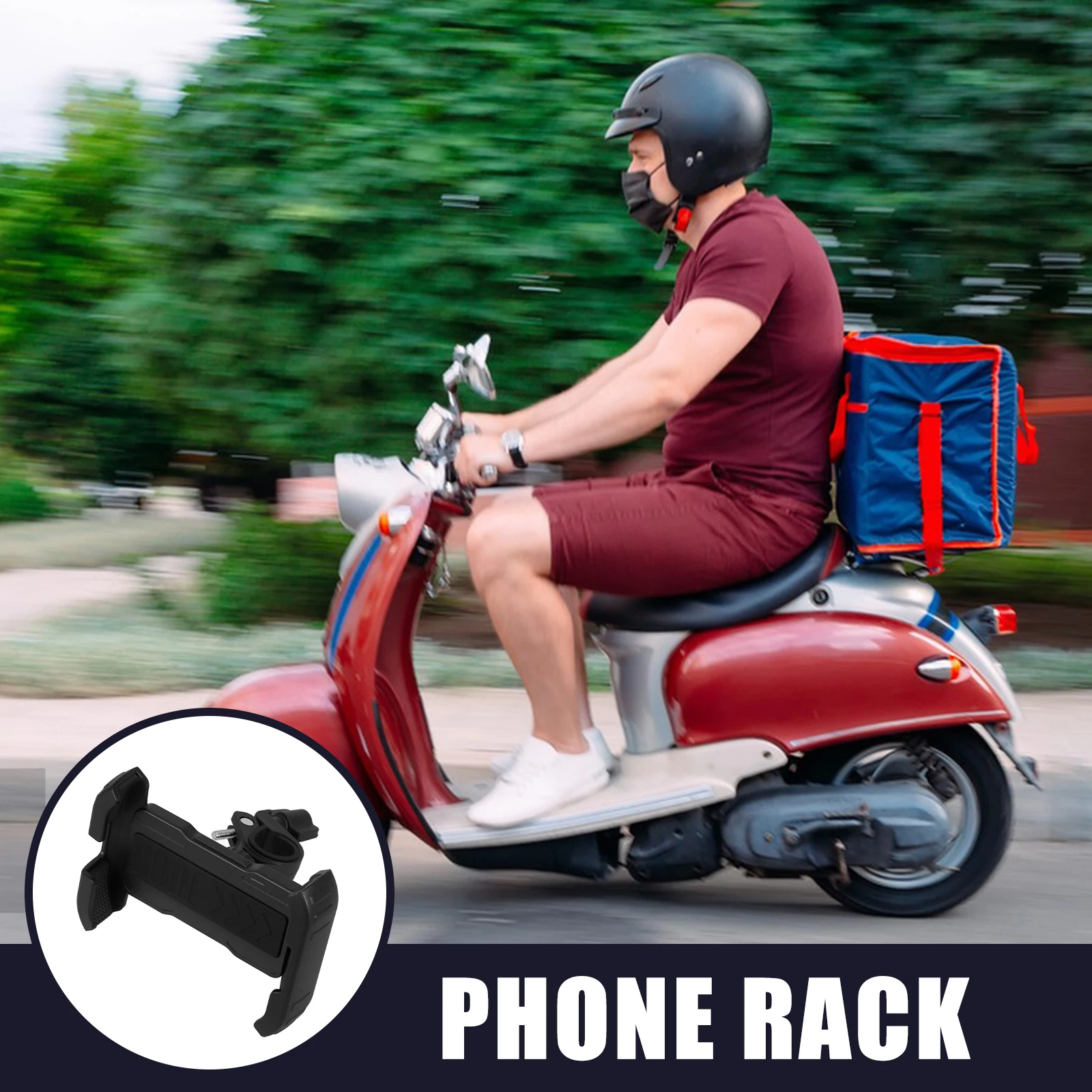 

Shockproof Phone Holder for Motorcycle Bike 360 Degree Rotatable Elastic Corner Fixation Design Universal Stand Mount