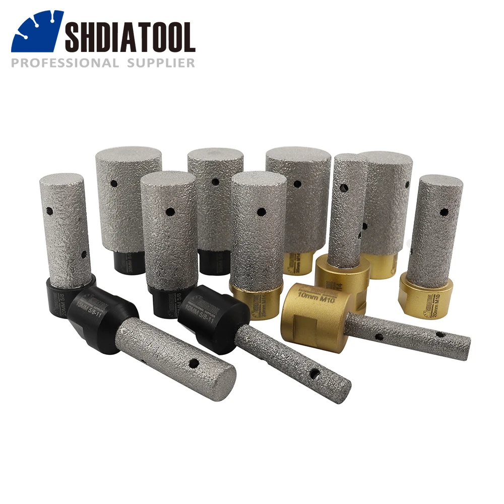 SHDIATOOL 1 pz punte diamantate 10/15/20/25/30/35mm gres porcellanato ceramico gres porcellanato 5/8 "-11 M14 M10 filettatura codolo esagonale
