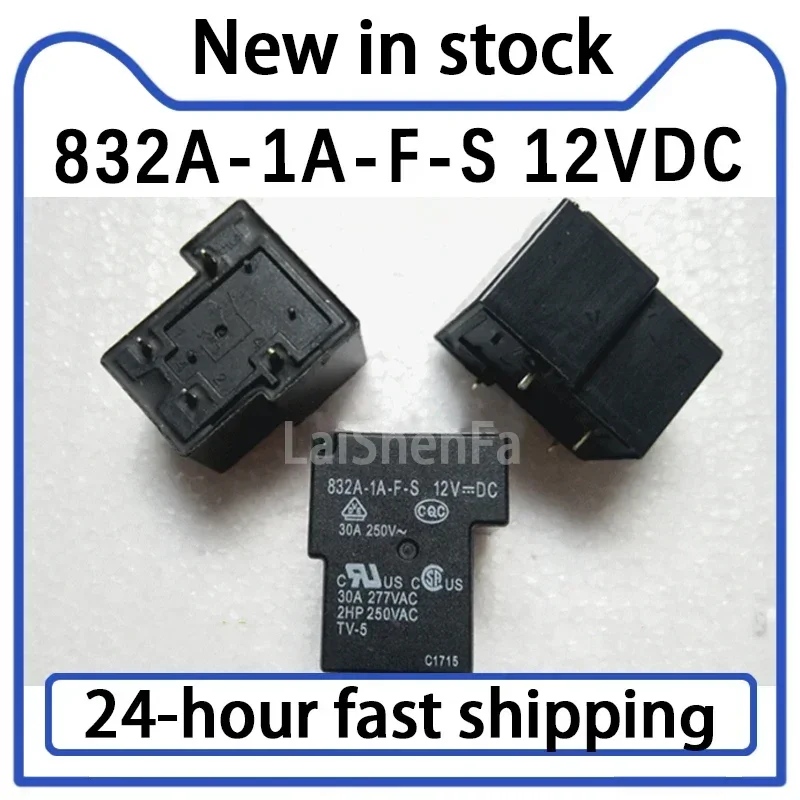 1PCS 832A-1A-F-S 12VDC Relay 4-pin Set Normally Open Stock