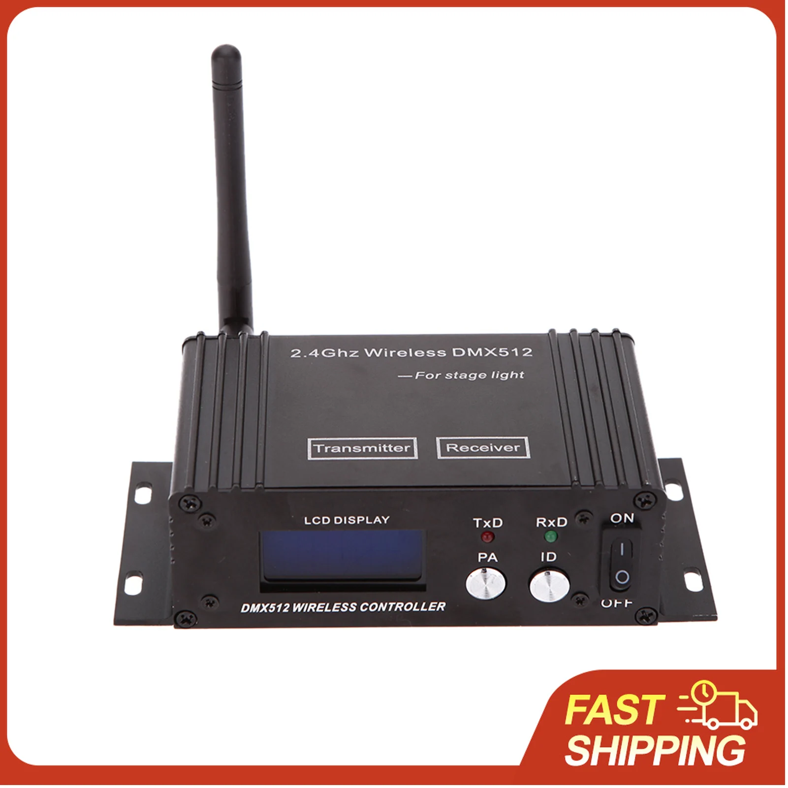 2.4G Wireless DMX 512 Controller Transmitter Receiver LCD Display Power Adjustable Repeater Lighting Controller Repeater