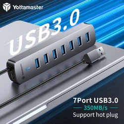 Yottamaster Type-C HUB USB HUB 7 Port USB 3.0 Splitter 5G USB HUB Adapter Expansion Docking Station Adapter For PC/Phone/Laptop