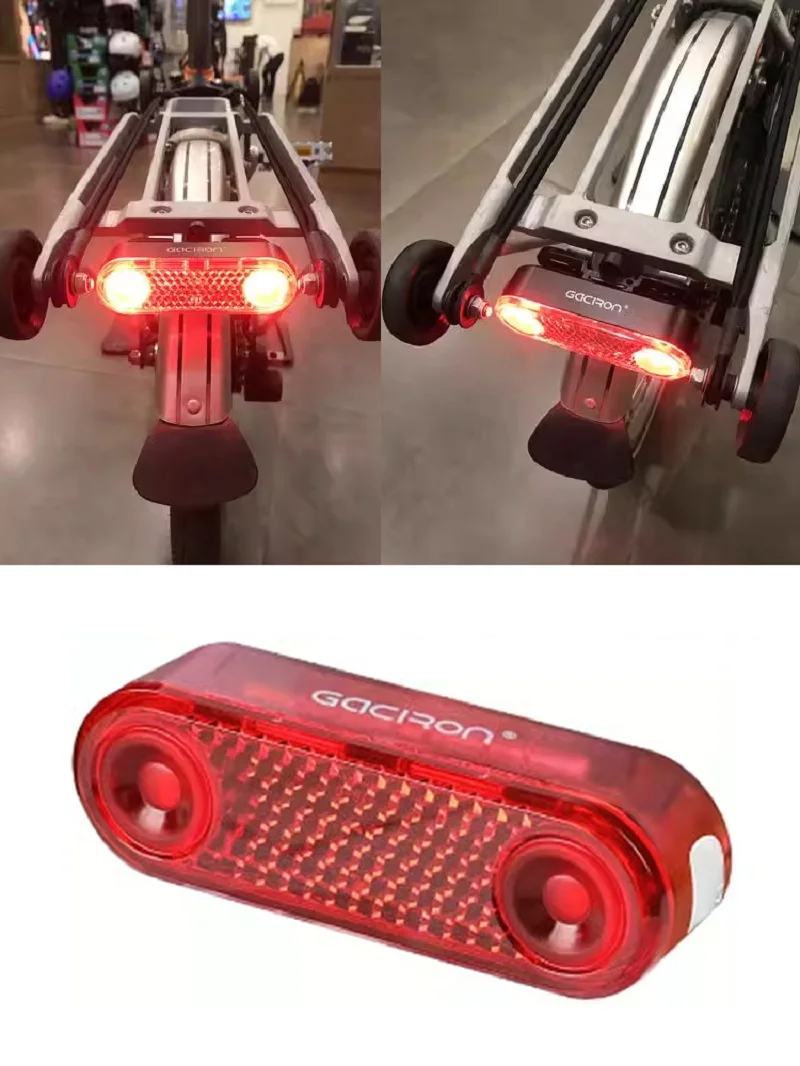 Bicycle Small Cloth Shelf Tail Light Intelligent Sensing Brake Light Charging Bicycle Reflector Warning Light