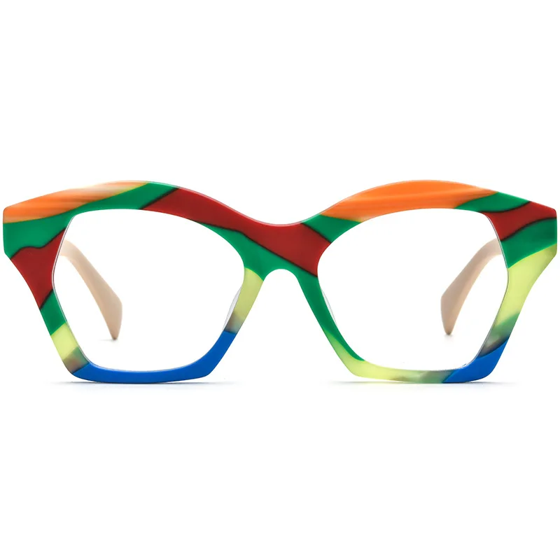 

Cat's Eyes Women Lens Acetate Glasses Frame Color Spelling Men Sunglasses Woman RX Prescription Reading Glasses Man Eyewear Eye