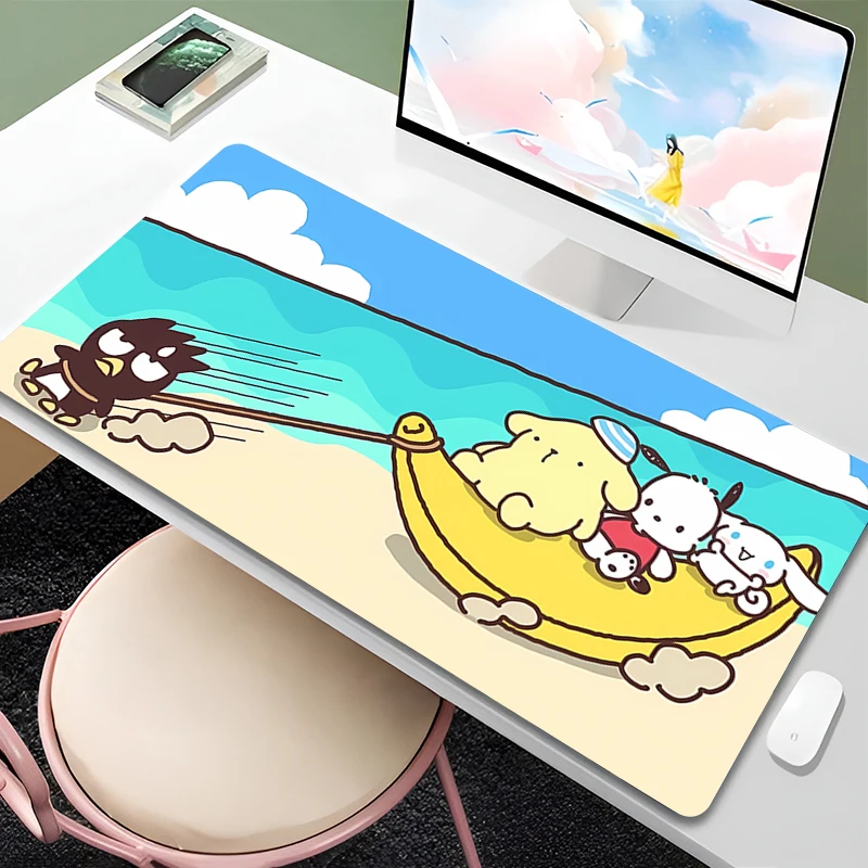 Exquisite Mouse Pad Large Gamer Keyboard Desk Mouse Mat Soft Cute Pochacco Laptop Rubber Tapis Souris